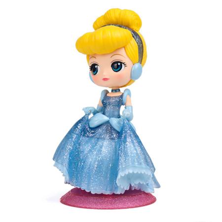 Boneca Cinderella Glitter Line Qposket 16cm Banpresto - BANDAI