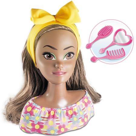 Imagem de Boneca Cinty Busto Negra Styling Head Acessórios Pentear 602