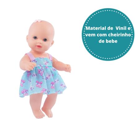 Imagem de Boneca Coleção Baby Junior Fofinha 27cm em Vinil Cotiplas - 2195