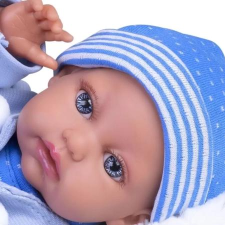 Bebê Boneca Reborn Realista Menino em Vinil Macio 32cm Certidão e