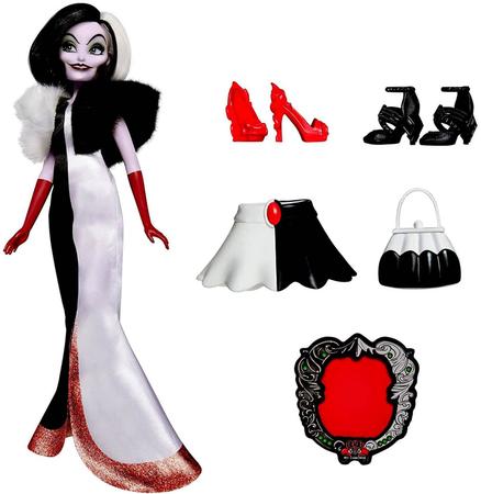 Imagem de Boneca Colecionável Vilã Cruella De Vil Com Acessórios - Infantil 101 Dálmatas Disney - Hasbro