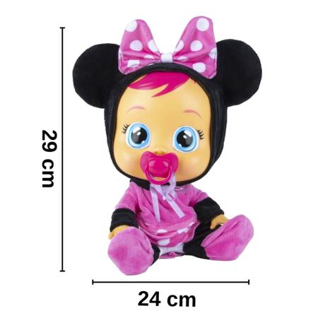 Imagem de Boneca Cry Baby Bebe Chora Som e Lagrimas da Minnie Edição Especial com Copo
