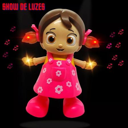 Bonecas Dançantes - menina bailarina dançante com luzes LED 3D