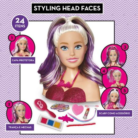 Barbie Styling Head Hair Boneca Para Maquiar - Pupee em Promoção