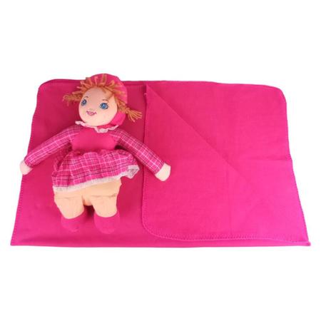 Boneca de Pano Com Coberta Manta Rosa Presente Decoração - Fizzy Imagem de Boneca de Pano Com Coberta Manta Rosa Presente Decoração