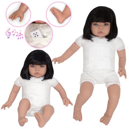 Boneca Bebe Reborn Pano Loira Girafinha Girafa Menina Luxo - Chic