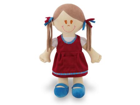 Boneca de Pelúcia Alice 44cm Anti-alérgica Infantil - Toybrink Imagem de Boneca de Pelúcia Alice 44cm Anti-alérgica Infantil
