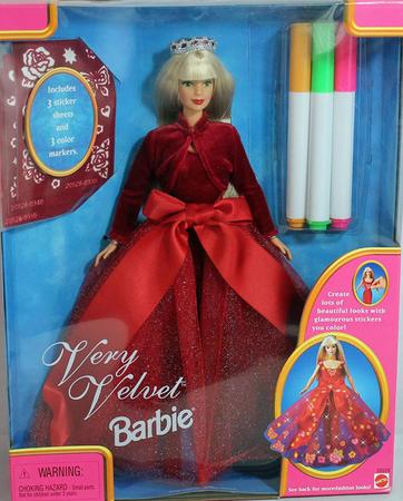 Imagem de Boneca de Veludo Barbie 20528 1998 Colecionável
