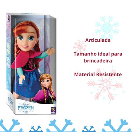 Boneca Frozen Kit Anna Elsa + Olaf Passeio Vinil Disney