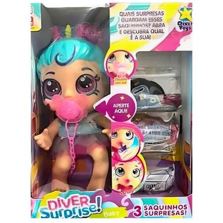 Imagem de Boneca Diver Surprise Baby Mama E Chora 8235 Divertoys