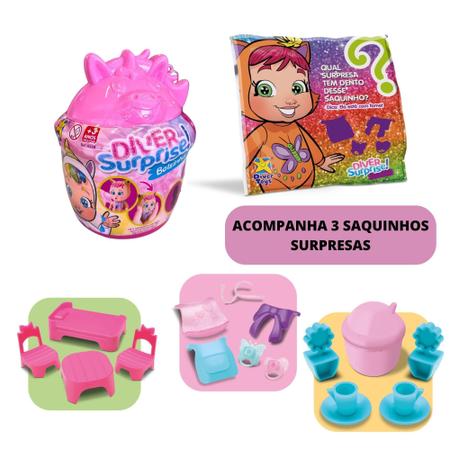 Imagem de Boneca Diver Surprise Na Bolsinha Mama e Chora Cry Babies - Divertoys