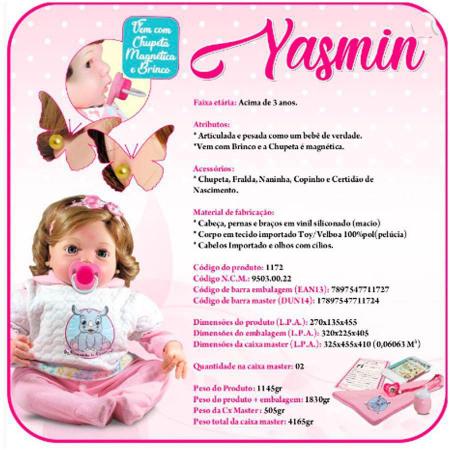 Boneca Yasmin Bebê Reborn Com Acessórios Chupeta Magnética - Sid Nyl -  SidNyl - Bonecas - Magazine Luiza