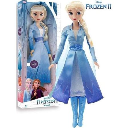Boneca Elsa Grande Frozen 55cm Disney Original Baby Brink