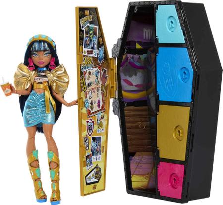 Imagem de Boneca fashion Monster High Cleo De Nile com armário de vestir