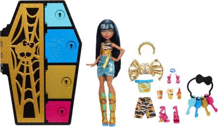 Imagem de Boneca fashion Monster High Cleo De Nile com armário de vestir