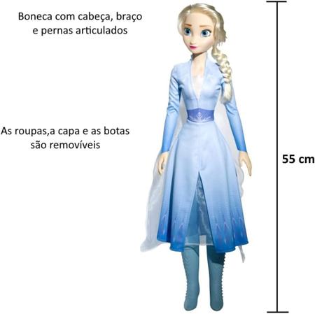 Boneca Articulada - 55 Cm - Mini My Size - Frozen 2 - Elsa NOVABRINK