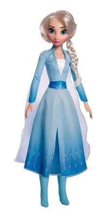 Imagem de Boneca Frozen 2 Elsa My size Disney 55cm Nova Brink + Chaveiro Olaf Pelúcia