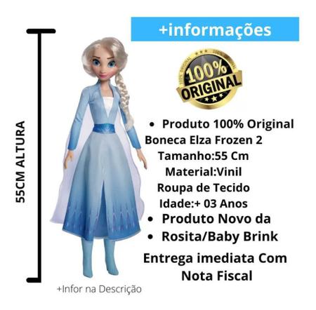 Boneca Elsa Frozen 2 Disney Gigante Grande 55 Cm - Alfabay - Cubo Mágico -  Quebra Cabeças - A loja de Profissionais e Colecionadores!