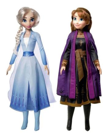Imagem de Boneca Frozen 2 Elsa My size Disney 55cm Nova Brink + Chaveiro Olaf Pelúcia