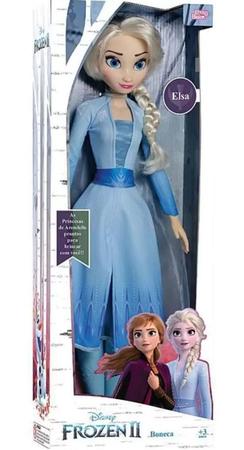 Imagem de Boneca Frozen 2 Elsa My size Disney 55cm Nova Brink + Chaveiro Olaf Pelúcia