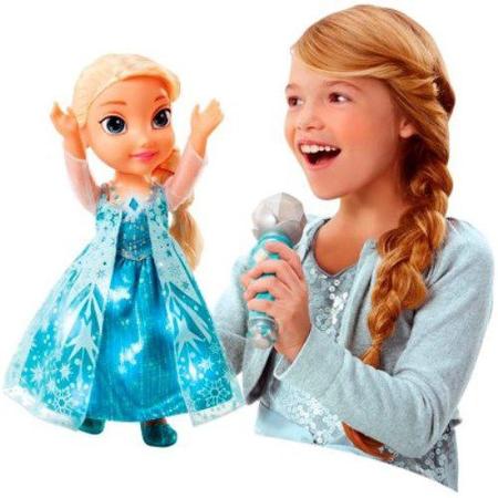 Boneca Princesa Disney - Elsa Musical - Canta Livre Estou - Frozen