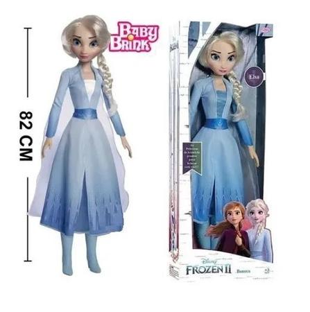 Boneca Frozen Elsa E Anna gigante brinquedo Disney 80cm - BABY