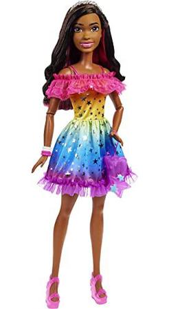 Imagem de Boneca grande Barbie com cabelo castanho escuro, 28 polegadas de altura, Ra