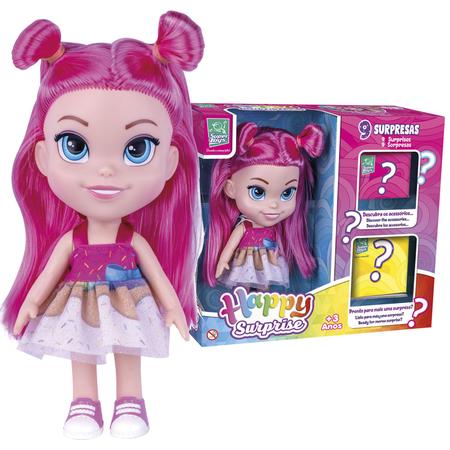 Boneca Happy Surprise Com Acessórios Surpresa Cabelo Rosa - Super Toys -  Bonecas - Magazine Luiza