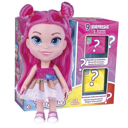 Boneca Happy Surprise Com Acessórios Surpresa Cabelo Rosa - Super Toys -  Bonecas - Magazine Luiza