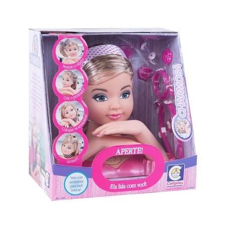 Boneca In Style Busto C Acessórios Cabelo Maquiagem Infantil Cor Loira