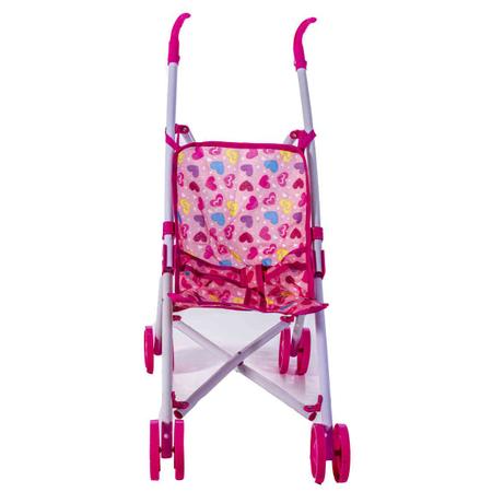 Roupa Infantil Malkitoys Boneca Bebe Reborn Jardineira Rosa - Malki toys