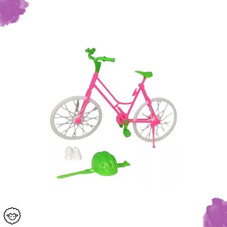 Imagem de Boneca joyce com bike acessorios brinquedo passeio