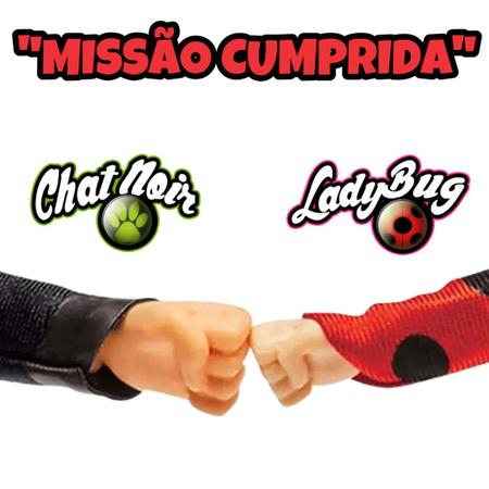 Boneca Miraculous Ladybug Boneco Cat Noir Figura Articuladas