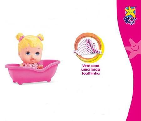 Imagem de Boneca little dolls banheirinha - divertoys