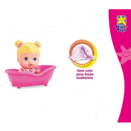 Imagem de Boneca little dolls banheirinha loira divertoys