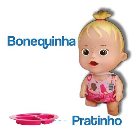 Boneca Little Dolls Brincar de Papinha - Diver Toys Imagem de Boneca Little Dolls Brincar de Papinha