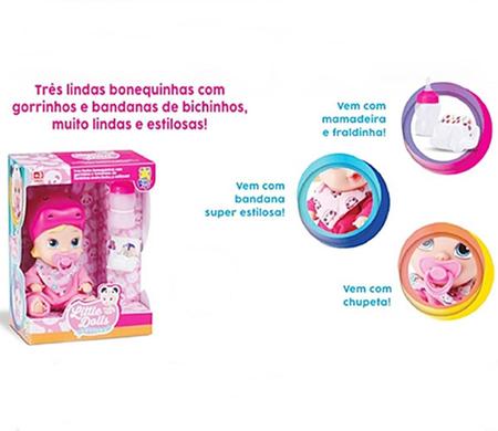 Imagem de Boneca Little Dolls Soninho Gatinha Faz Xixi - Divertoys