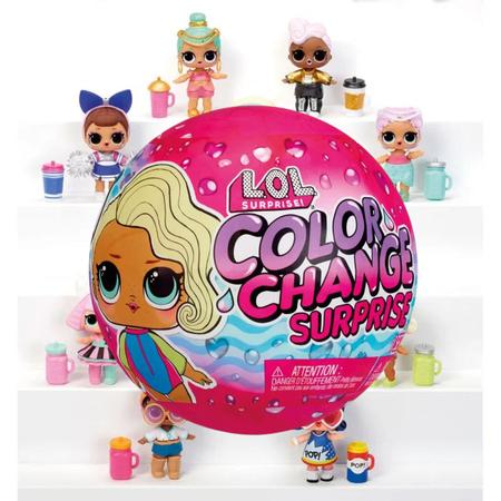 Boneca LOL Bola Surprise Color Change 7 Surpresas Candide Boneca