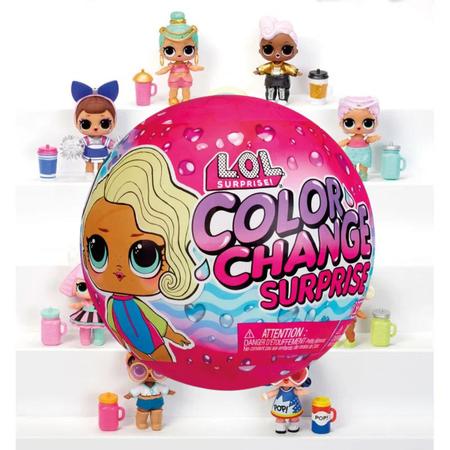 Imagem de Boneca LOL Bola Surprise Color Change 7 Surpresas Candide