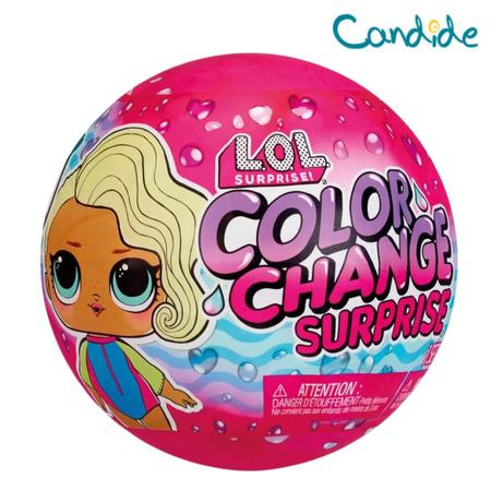 Imagem de Boneca LOL Bola Surprise Color Change 7 Surpresas Candide