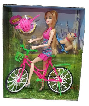 Boneca com Bicicleta Paty Bike Pet Pica Pau - Brinkpell