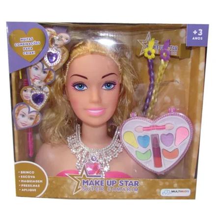 Boneca Make Up Star Super Camarim para Pentear e Maquiar BR1502