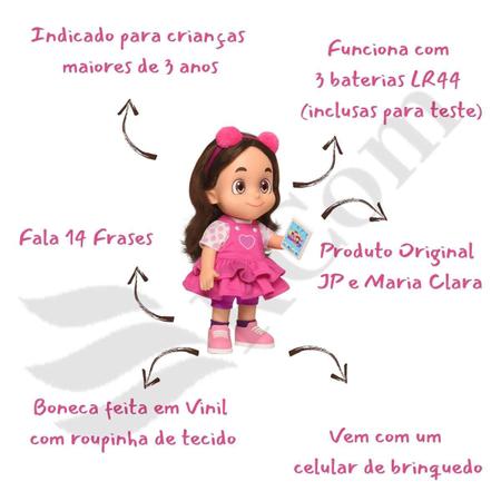 Nova Boneca Maria Clara r Com Som 14 Frases Irma JP - Pirlimpimpim  Brinquedos