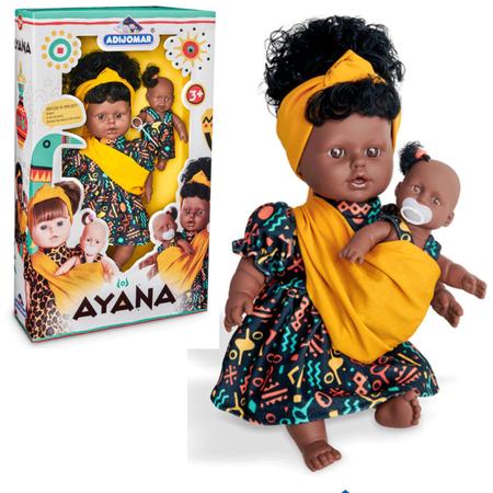 Boneca Infantil Ayana Negra Criança Pequena Roupas Africanos - Adijomar -  Bonecas - Magazine Luiza