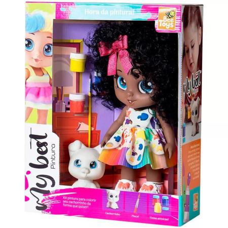 Boneca Para Pentear Maquiar Brinquedo Infantil Menina Negra - Bee Toys em  Promoção na Americanas
