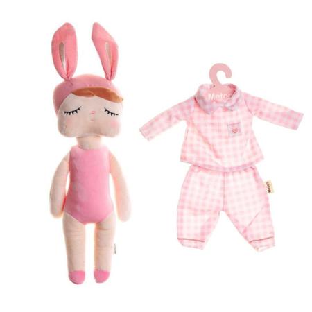 Roupa de Boneca Metoo - Pijama Rosa com Cabide