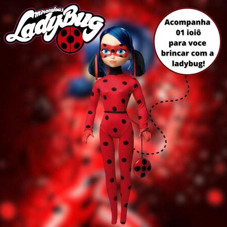 Miraculos Ladybug Boneca Com Ioiô Infantil 52cm Grande Desenho