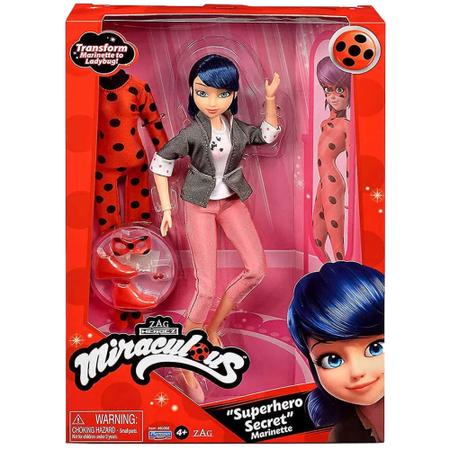 Boneca Miraculous Ladybug Superhero Secret Marinette com Acessórios  Multikids - BR1554 - Distribuidora Tropical Santos