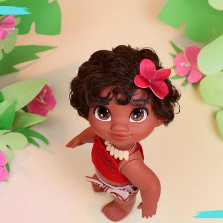 Brinquedo Moana Boneca Morena Familia Menina Desenho Animado