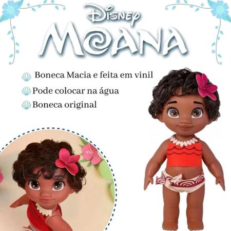 Brinquedo Moana Boneca Morena Familia Menina Desenho Animado